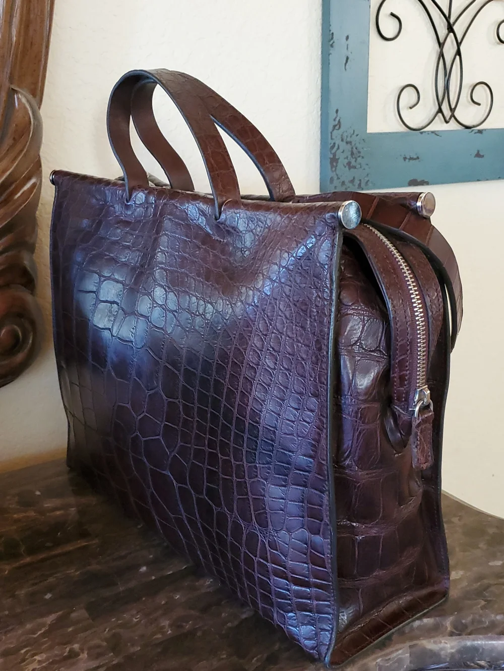 Mauro Governa For Suarez Alligator Work Tote